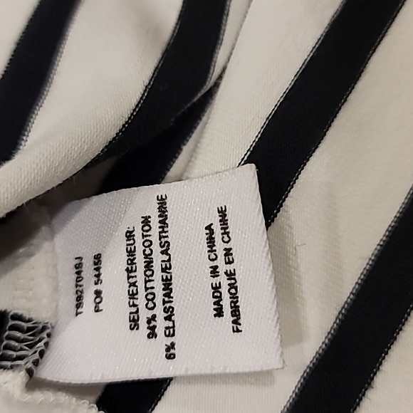 Derek Lam Floppy Ruffle Nautical Stripe Short Sleeve Top Navy White S/P - Picture 12 of 12